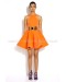 Tiara Neck Strap Mini Dress With Full Skirt